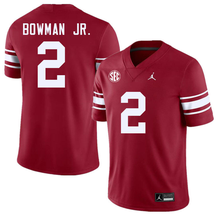 #2 Billy Bowman Jr. Oklahoma Sooners 2024 SEC Conference College Football Jerseys-Throwback